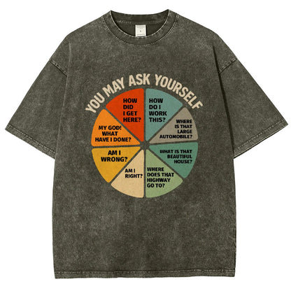 You-May-Ask-Yourself Vintage Distressed T-shirt