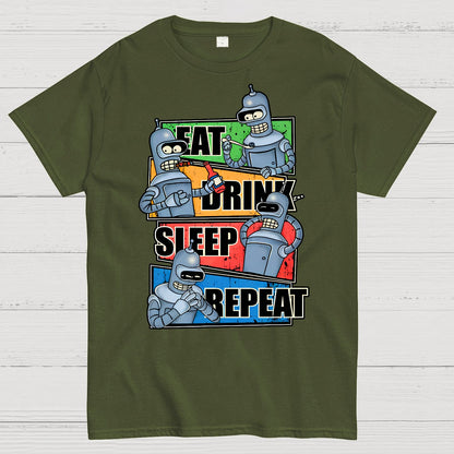 Eat Drink Sleep Repeat Geek T-Shirt