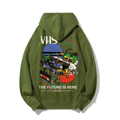 The Future Is Here Printed Back Unisex Cotton Hoodie