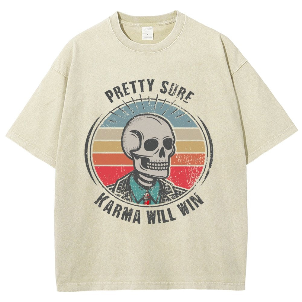 Karma for the Win Vintage Distressed T-shirt