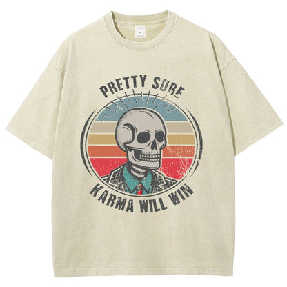 Karma for the Win Vintage Distressed T-shirt