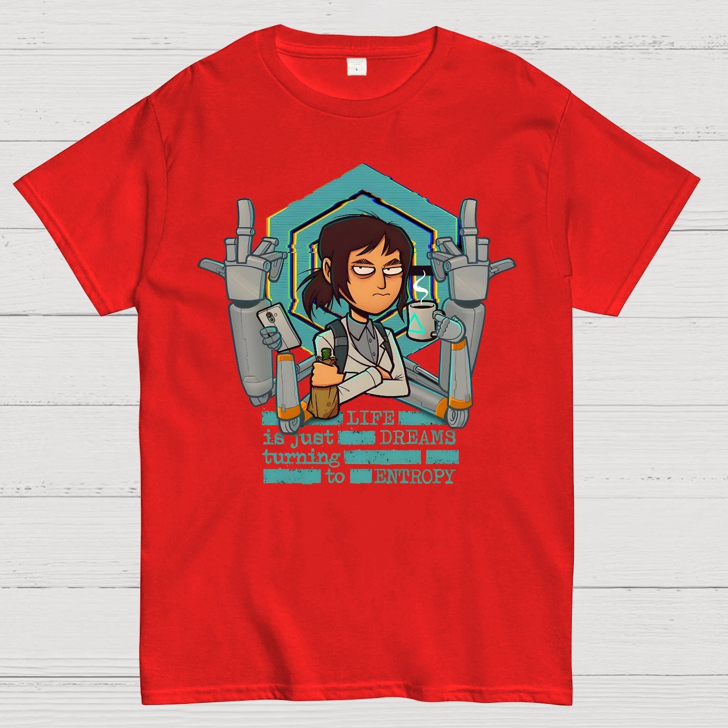 Life is Dreams Turning to Entropy Job Inside Conspiracy Geek T-Shirt