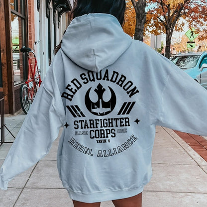 Red Team Base One Printed Back Unisex Cotton Hoodie