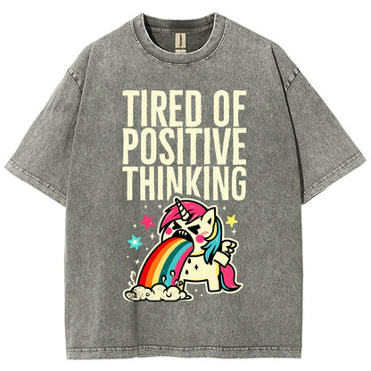 Tired of Positive Thinking Vintage Distressed T-shirt
