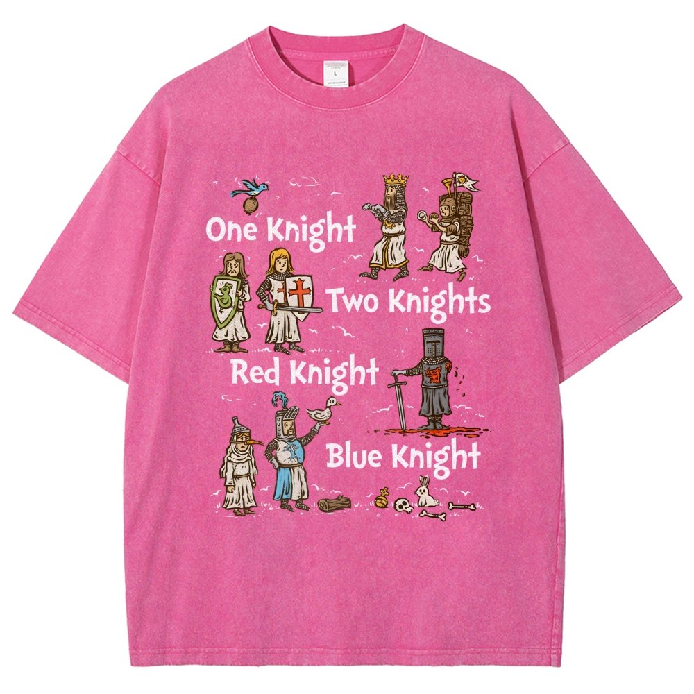 Red Knight Blue Knight Vintage Distressed T-shirt