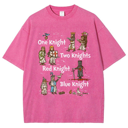 Red Knight Blue Knight Vintage Distressed T-shirt
