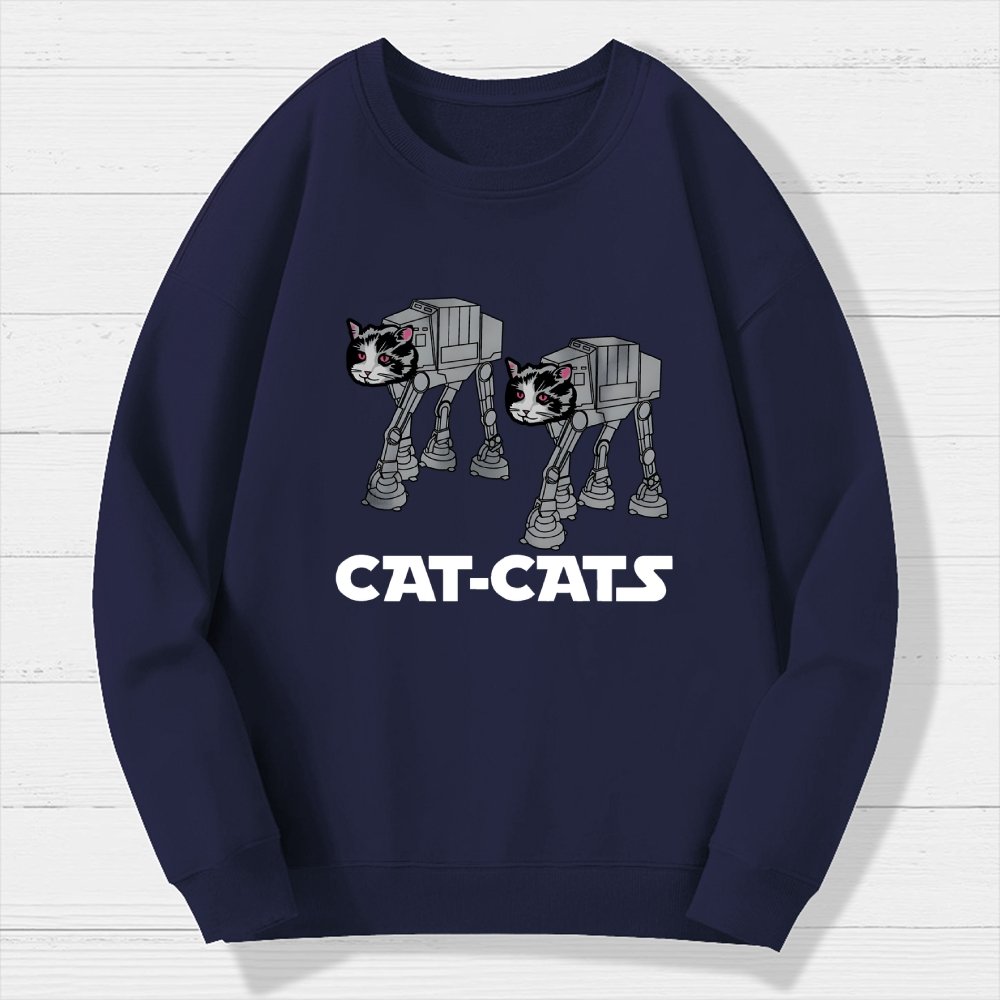 Walking Robot Cat Geek Cotton Sweatshirt