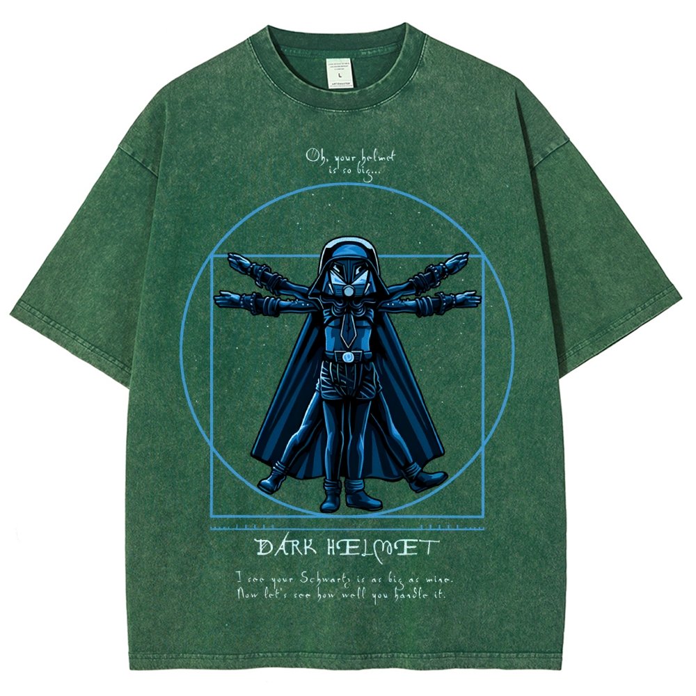 Vitruvian Helmet Vintage Distressed T-shirt