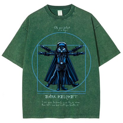 Vitruvian Helmet Vintage Distressed T-shirt