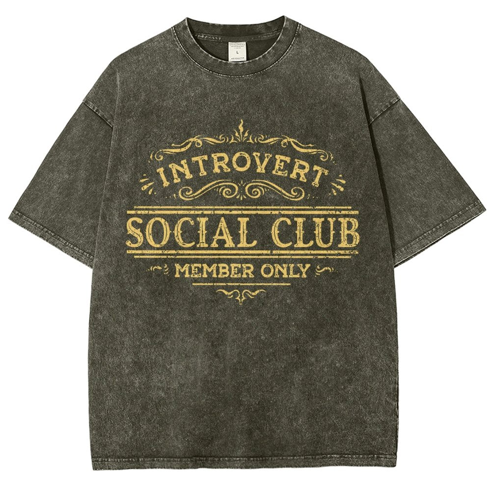 Introvert Social Club Vintage Distressed T-shirt
