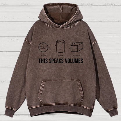 This Speaks Volumes Geometry Vintage Distressed Hoodie