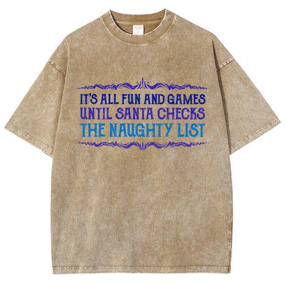 The Naughty List Vintage Distressed T-shirt