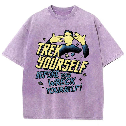 Track Yourself Before You Wreck Yourself  Vintage Distressed T-shirt