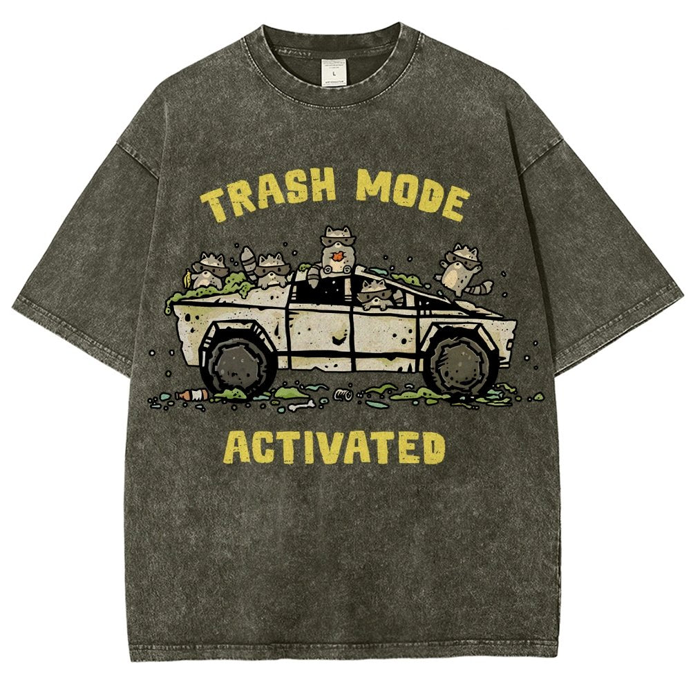 Trash Mode Activated Vintage Distressed T-shirt