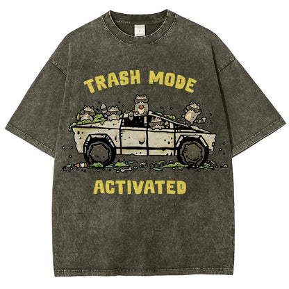 Trash Mode Activated Vintage Distressed T-shirt