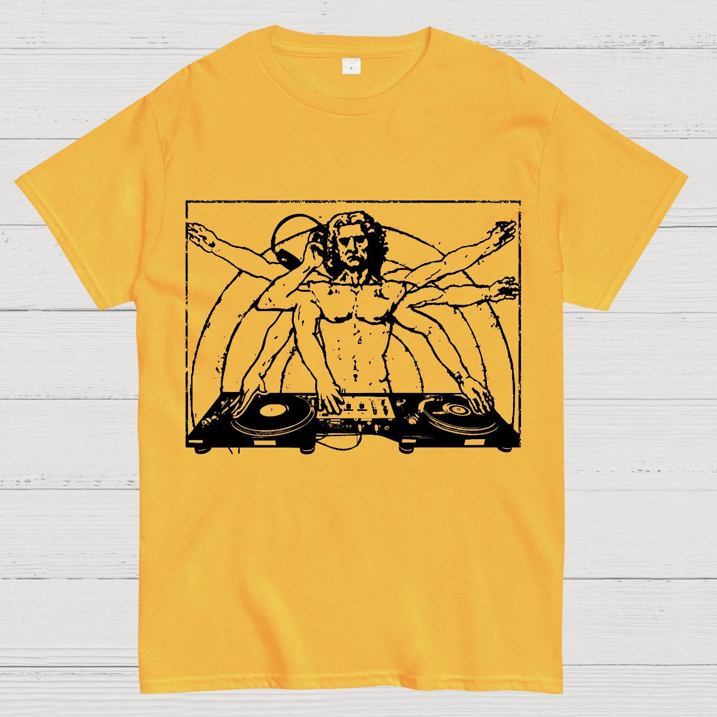 Vitruvian-DJ Geek T-Shirt