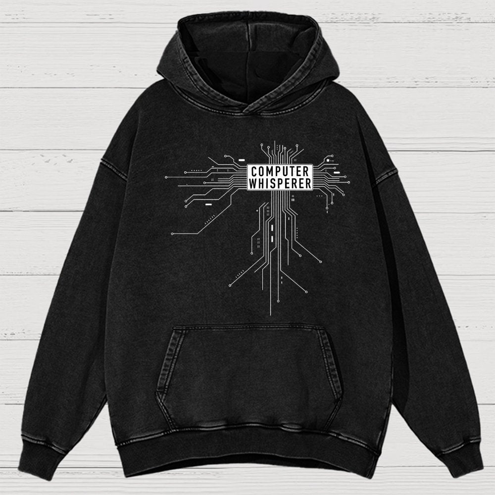 Computer Whisperer Vintage Distressed Hoodie