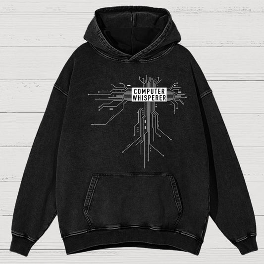 Computer Whisperer Vintage Distressed Hoodie