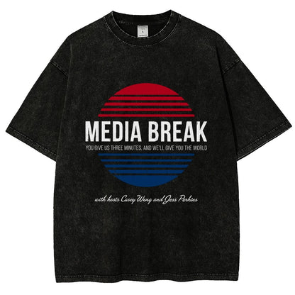 Media Break Vintage Distressed T-shirt