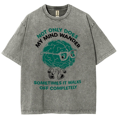 My Mind Wanders Vintage Distressed T-shirt