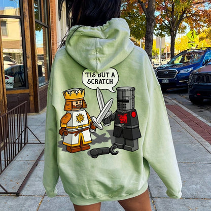 King Vs Knight Printed Back Unisex Cotton Hoodie