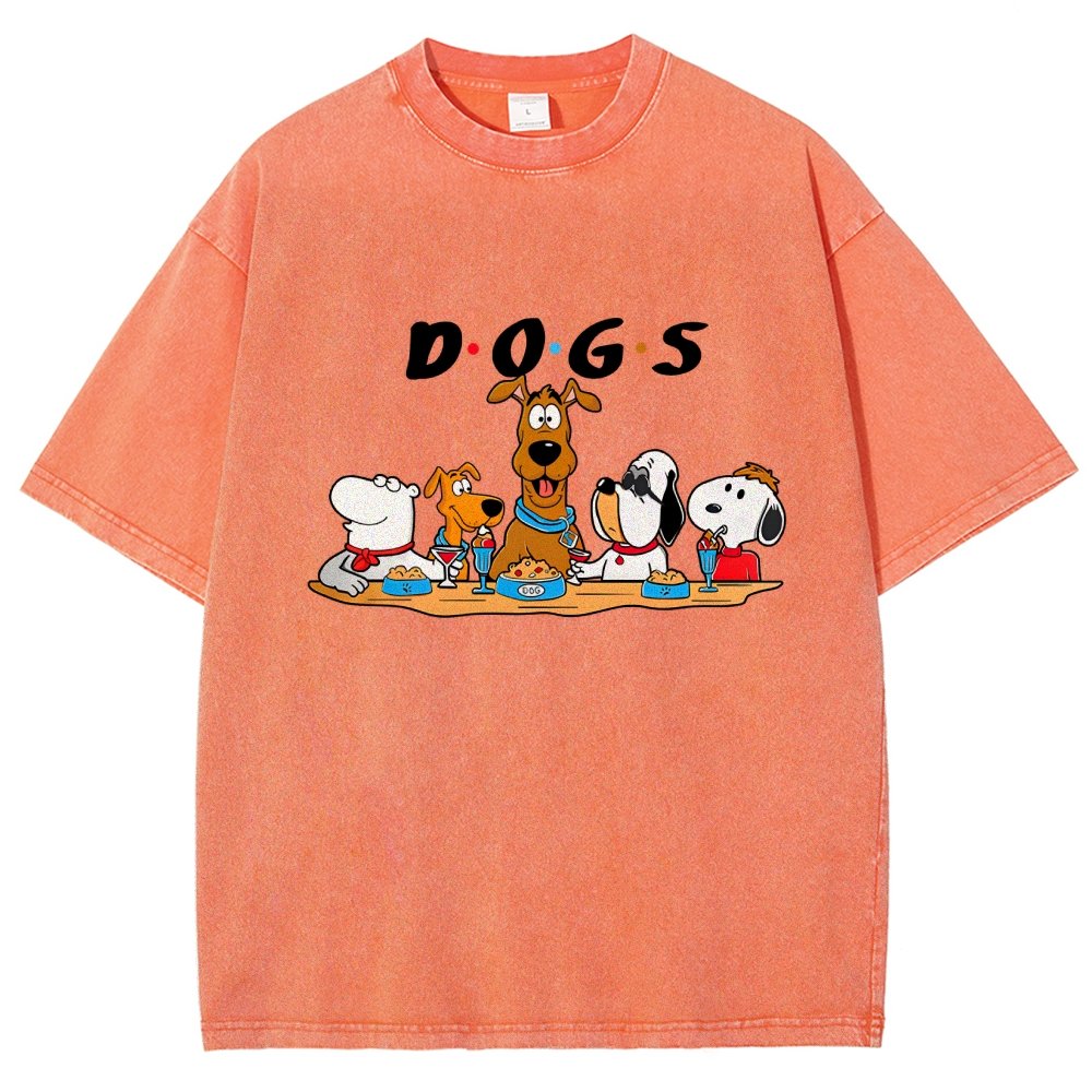 Dog Vintage Distressed T-shirt