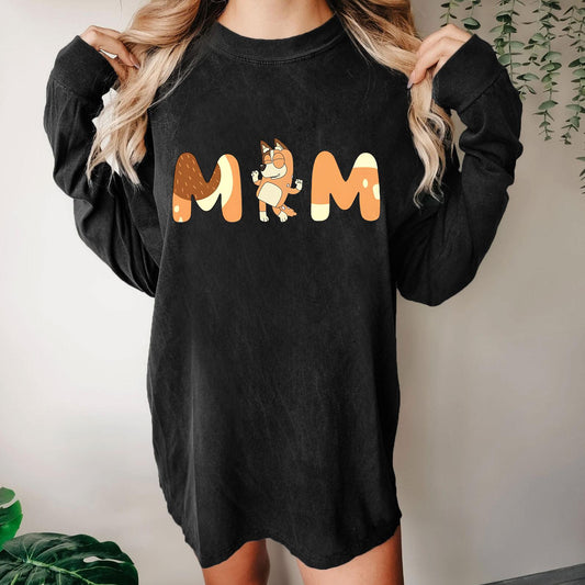 Funny Mom Geeky Washed Long Sleeve Tee