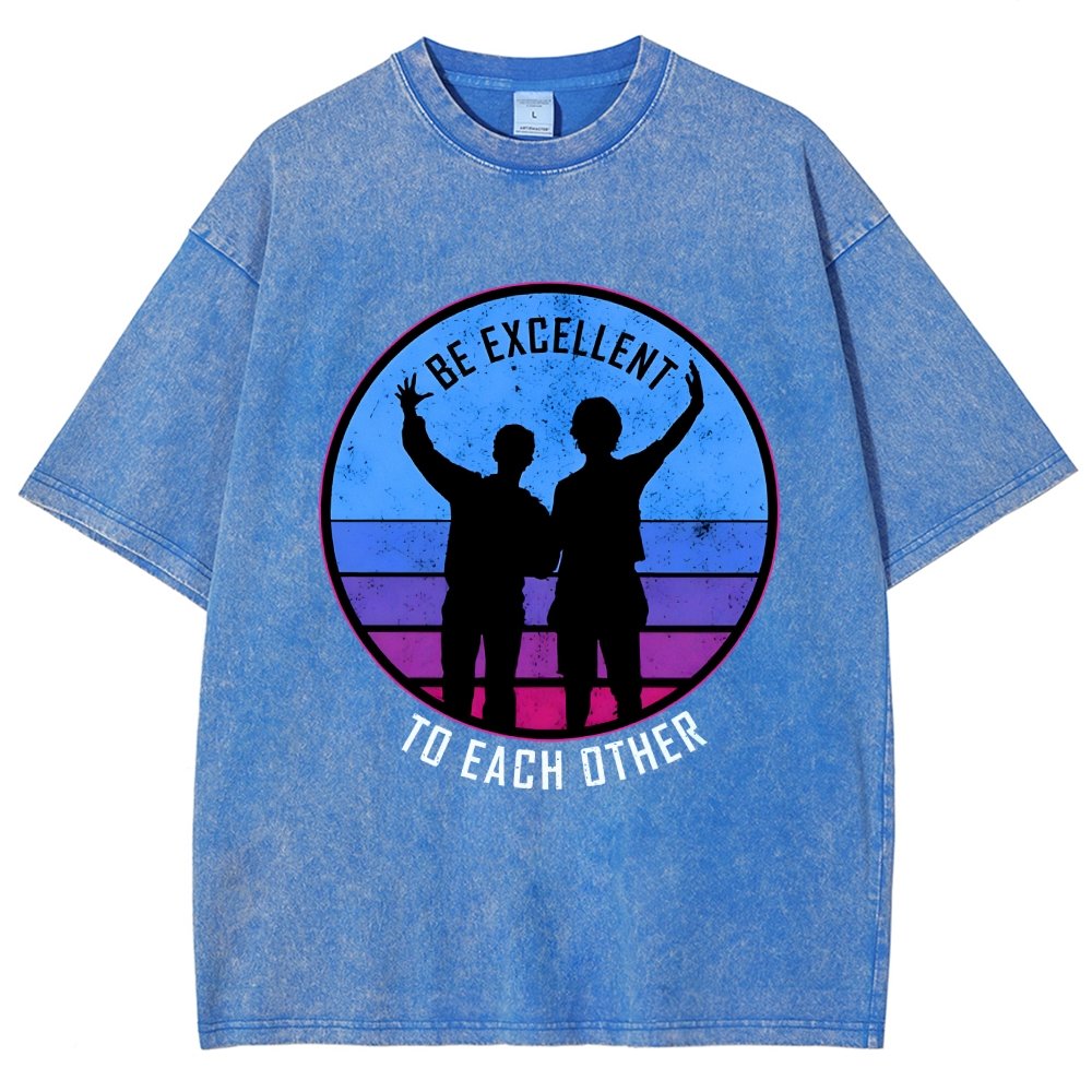 Be Excellent To Each Other 80s Vintage Distressed T-shirt