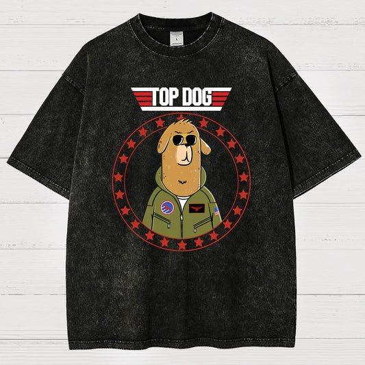 Top Dog.Sarcasm Vintage Distressed T-shirt