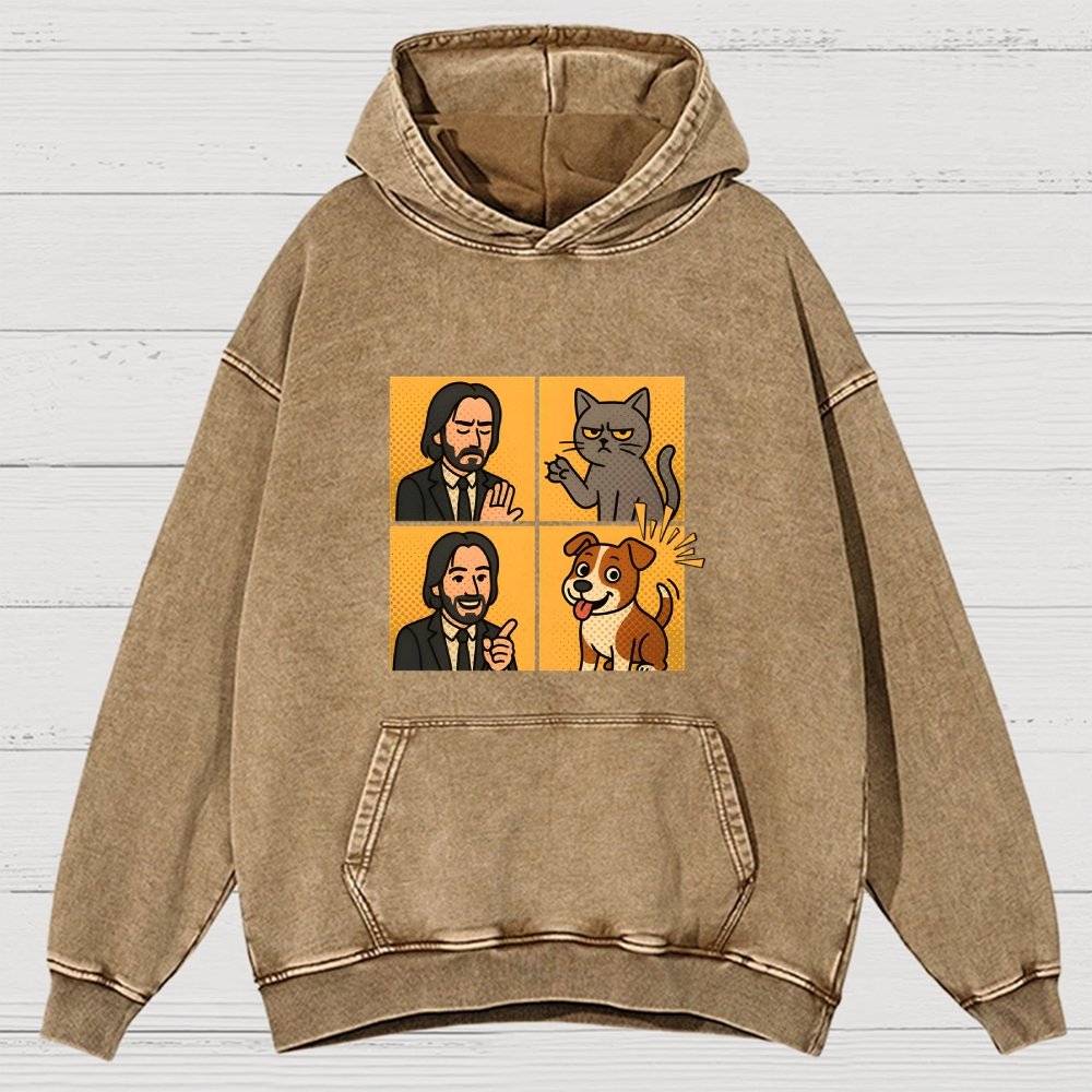 Dog Vintage Distressed Hoodie