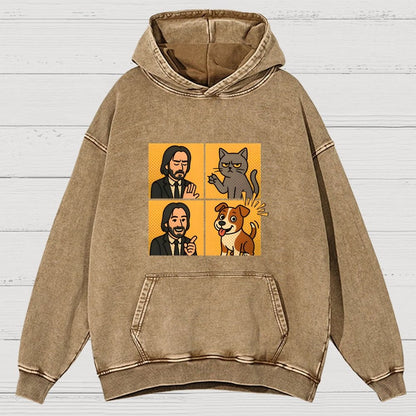 Dog Vintage Distressed Hoodie