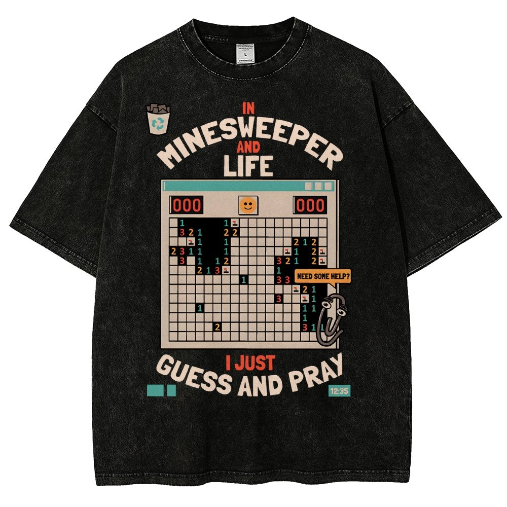 The Minesweeper Philosophy Vintage Distressed T-shirt