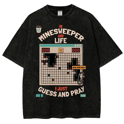 The Minesweeper Philosophy Vintage Distressed T-shirt