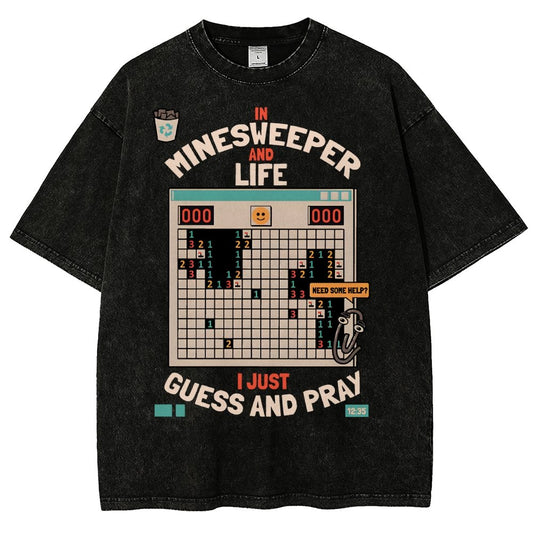 The Minesweeper Philosophy Vintage Distressed T-shirt