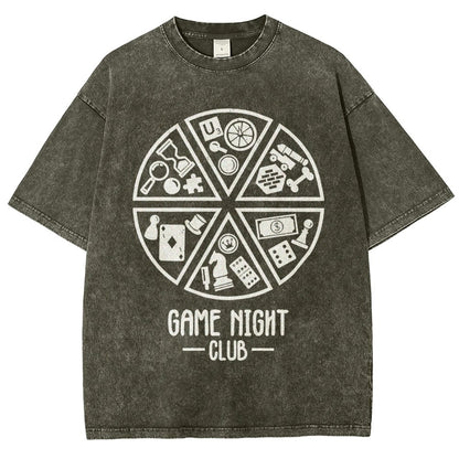 Game Night Club Vintage Distressed T-shirt