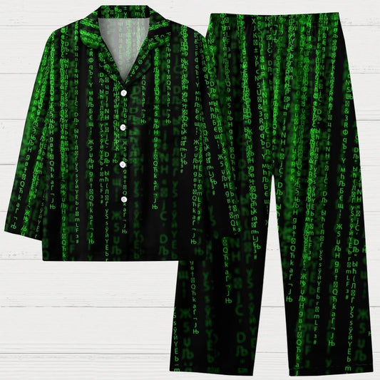 Programmer Offset Code Geek Long Sleeve Pajama Set