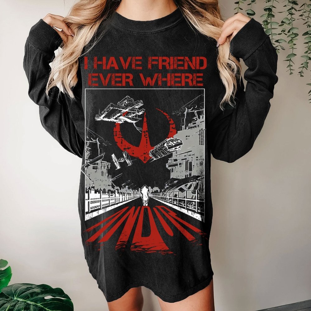 I Have Friends Every where Washed Long Sleeve Tee