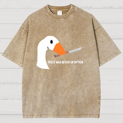 Peace Was Never An Option Vintage Distressed T-shirt