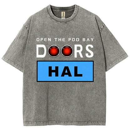 Open The Pod Bay Doors Hal Vintage Distressed T-shirt