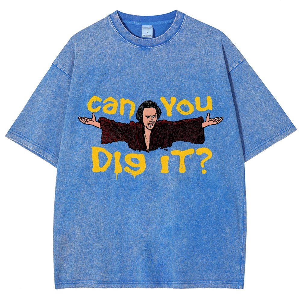 Can You Dig It？Vintage Distressed T-shirt