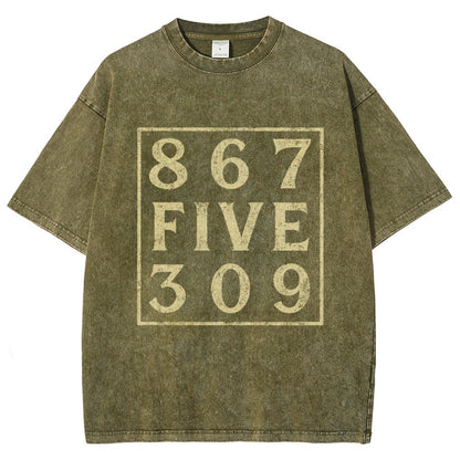 Music 867 Five 309 80S Pop Music  Vintage Distressed T-shirt