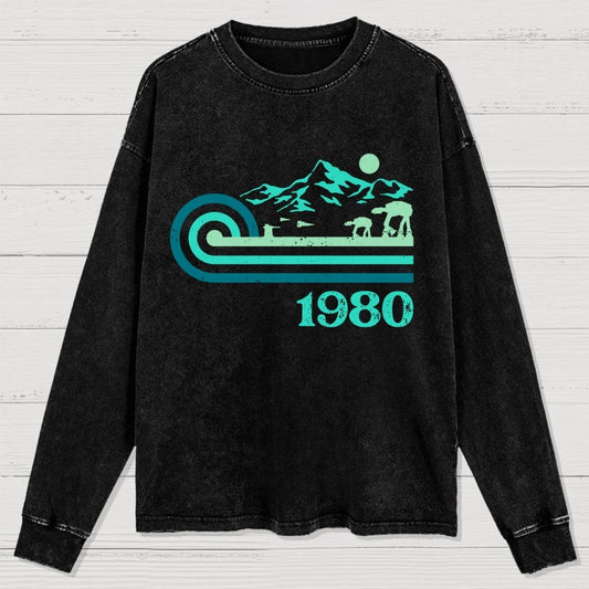 Retro Vintage Base Washed Long Sleeve Tee