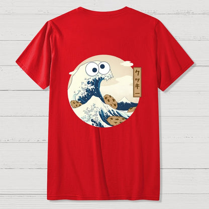 Cookiegawa Wave Nerdy Front And Back Printing Geek T-Shirt