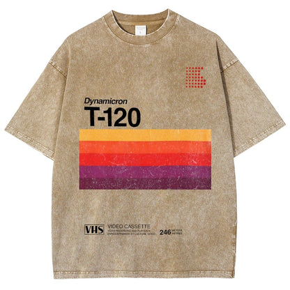 VHS T-120 Vintage Video Tape Retro Graphic Vintage Distressed T-shirt