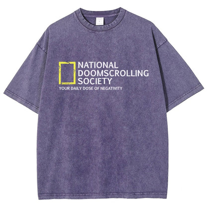 National Doomscrolling Society Vintage Distressed T-shirt
