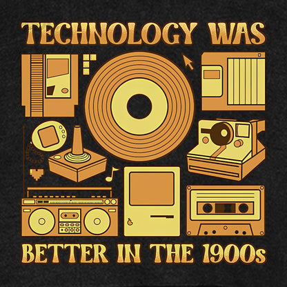 Technology Was Better In The 1900s Vintage Distressed Hoodie