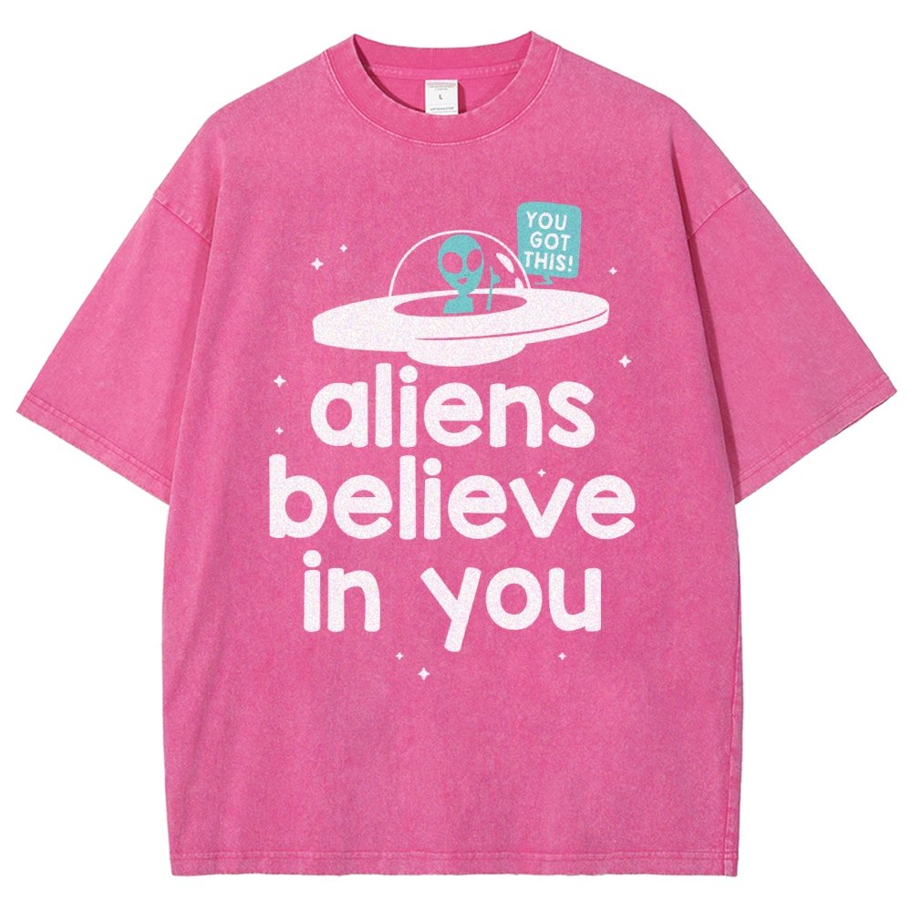 Mystery Creatures Believe In You Vintage Distressed T-shirt