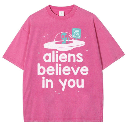Mystery Creatures Believe In You Vintage Distressed T-shirt