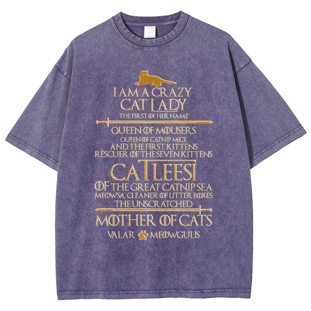 I Am A Crazy Cat Lady Vintage Distressed T-shirt