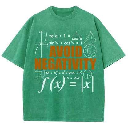 Avoid Negativity Funny Math Mathematician Vintage Distressed T-shirt